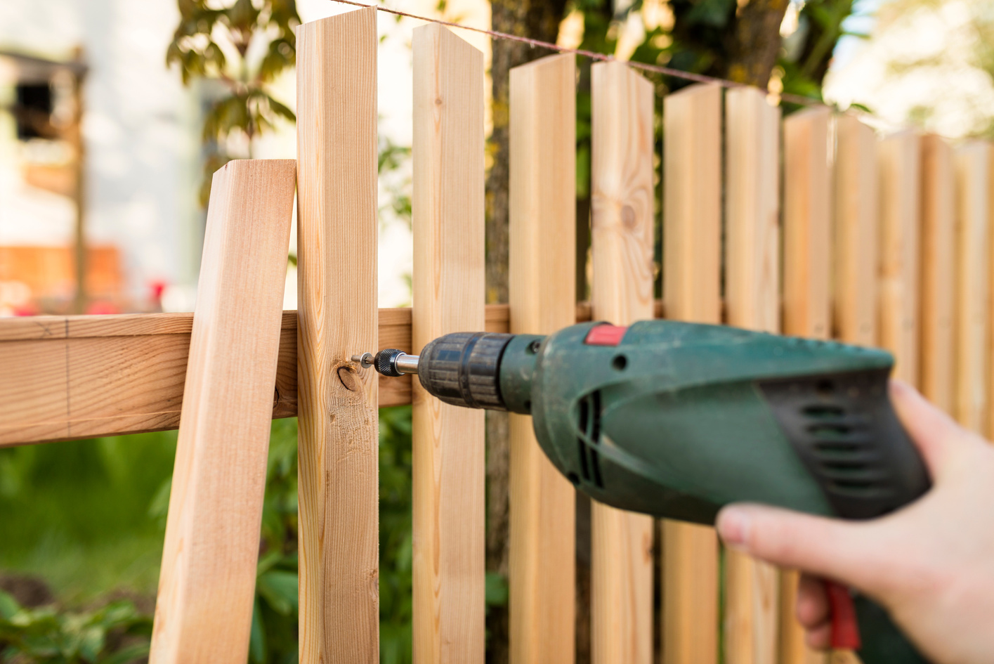 building a wooden fence