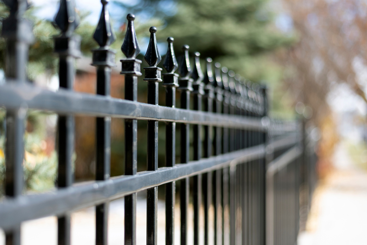 Black Iron Fence Outside